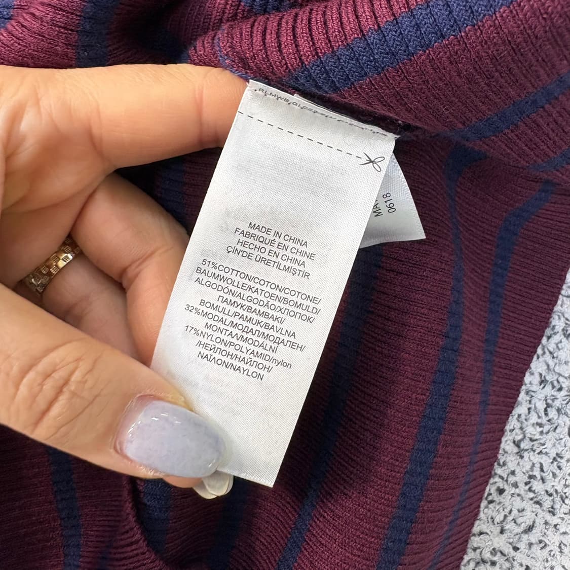 L 새상품 랄프로렌 스트라이프 반팔 니트 0325J 상품이미지4