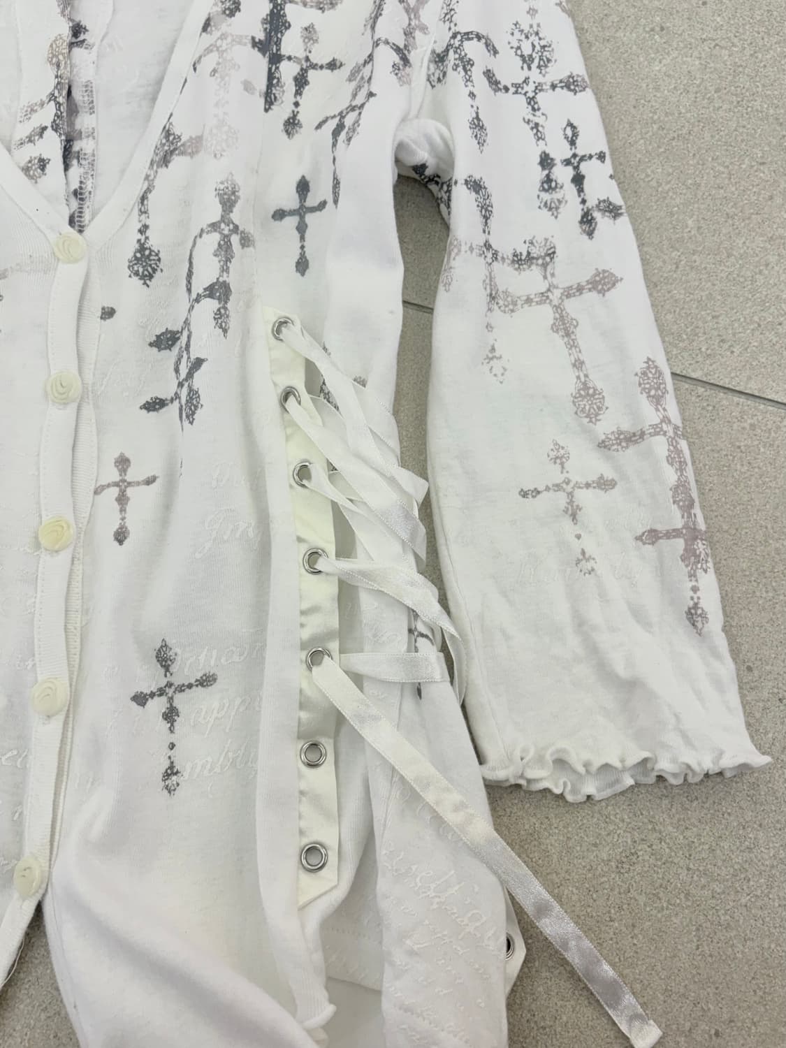 H.naoto 십자 크로스 롱슬리브 상품이미지3