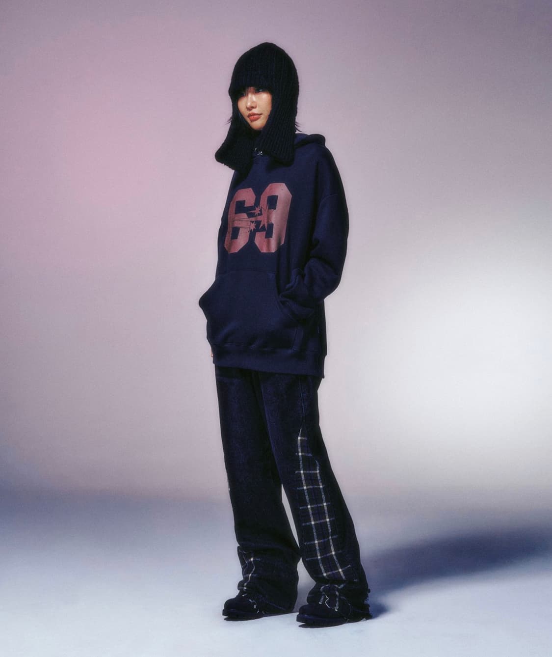 나이스고스트클럽 SIDE CHECK PANEL BOOTSCUT JEANS 상품이미지2