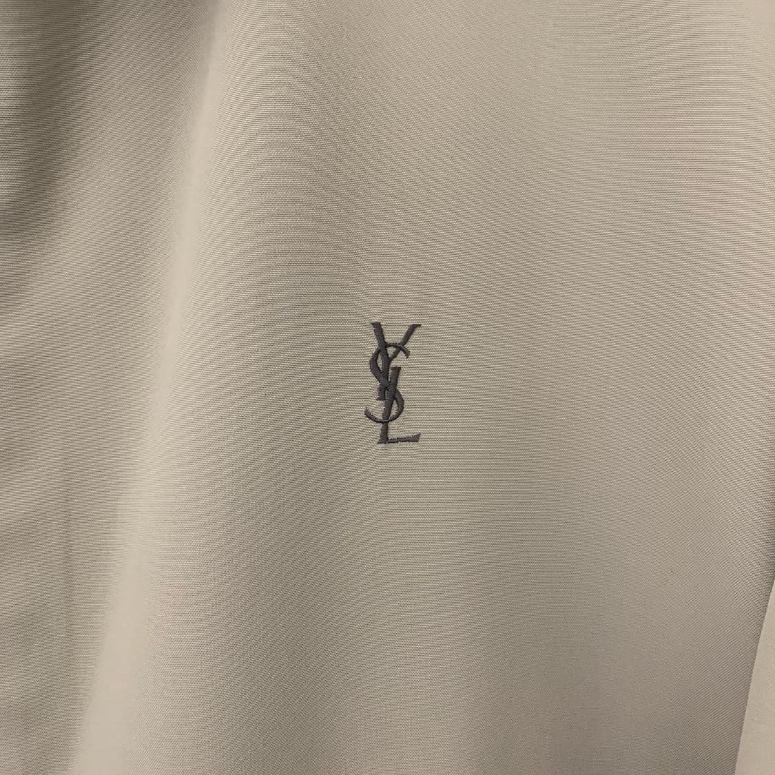 입생로랑 베이지 카키 체크 리버시블 자켓 상품이미지7