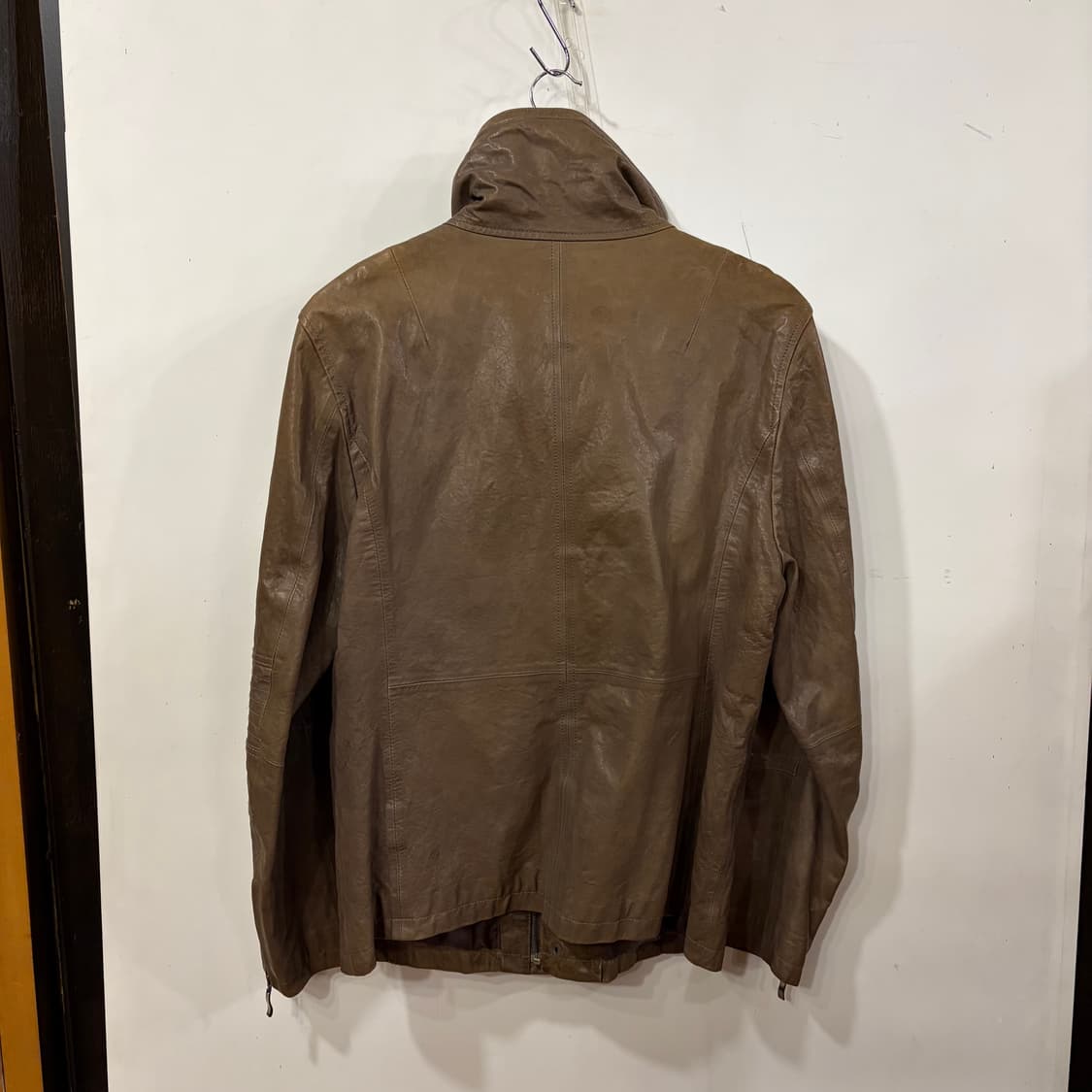 하이넥 램스킨 레더자켓 상품이미지3