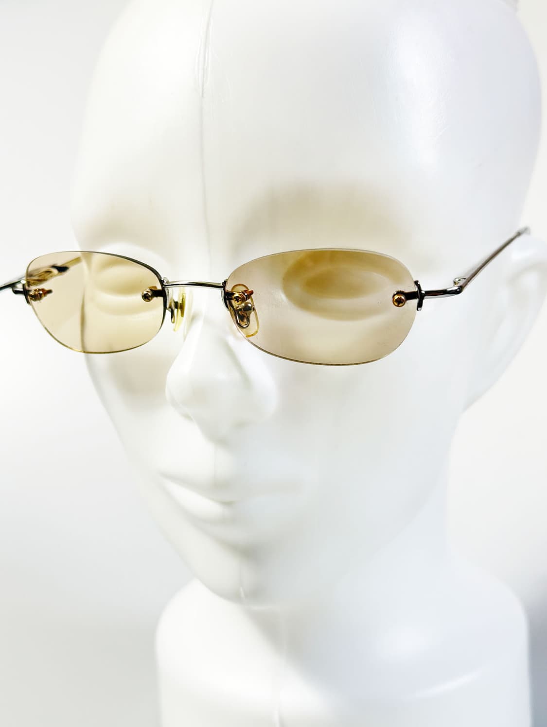 CESTIBIEN 무테 스퀘어 프레임 빈티지 틴트 안경 상품이미지8