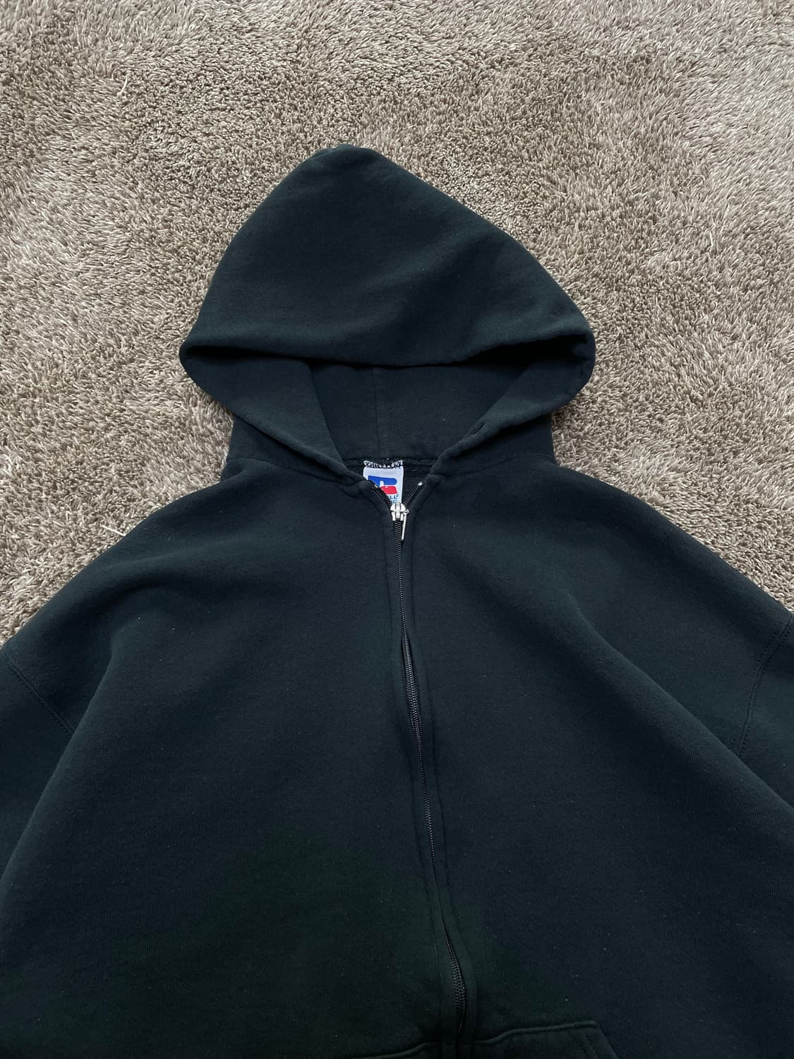 90s russell athletic hoodie zip BLK 상품이미지2