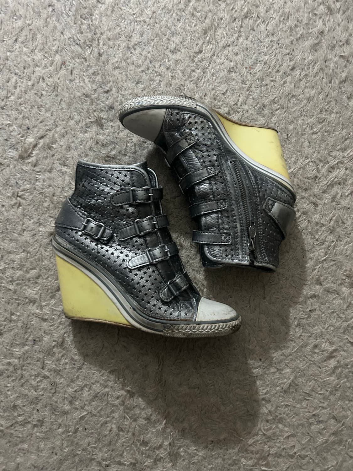 아쉬 실버 스타 웨지힐 스니커즈 상품이미지1