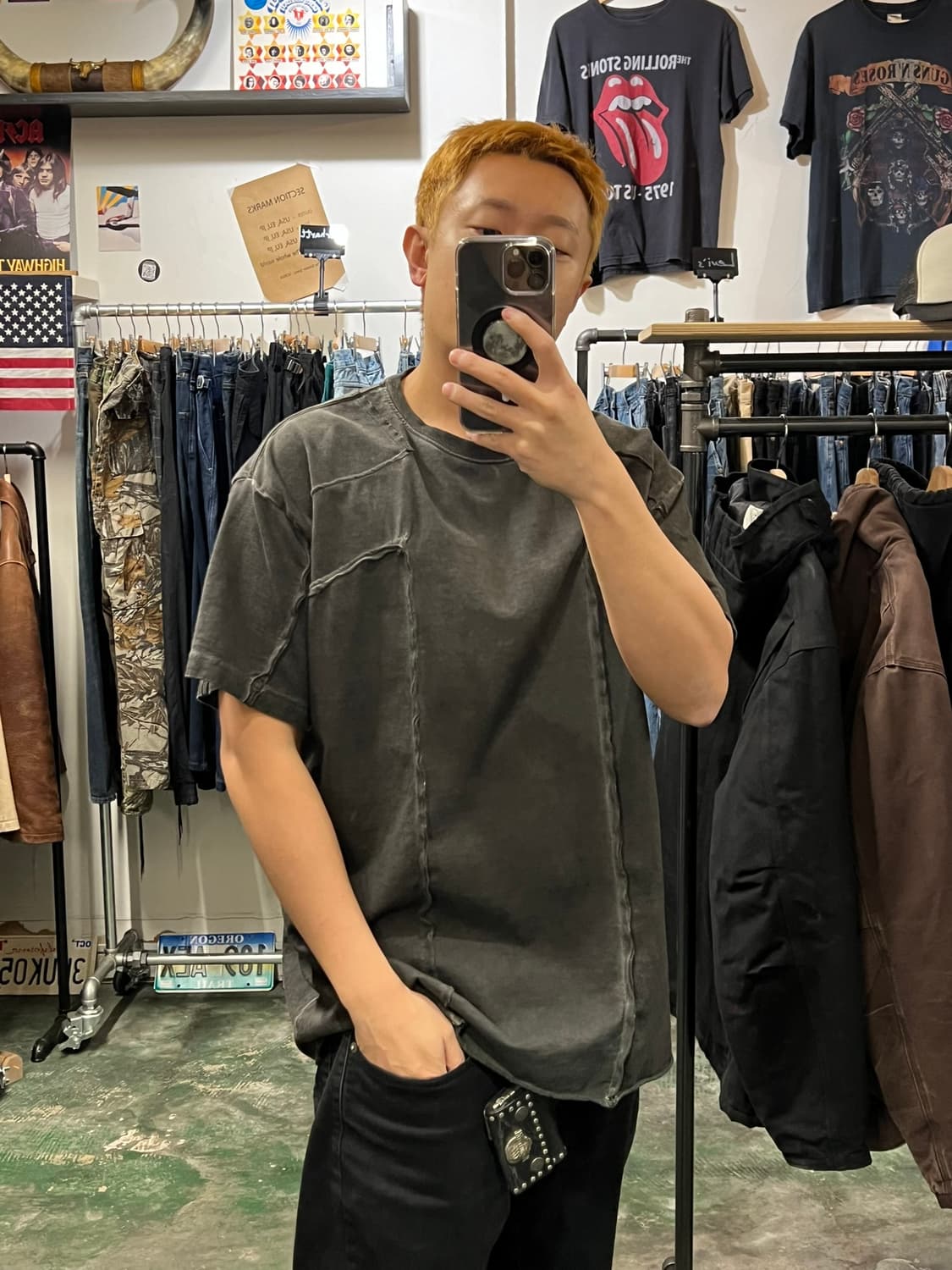 로얄플래시 FR13NDS 프렌즈 피그먼트 워싱 반팔 티셔츠 상품이미지2