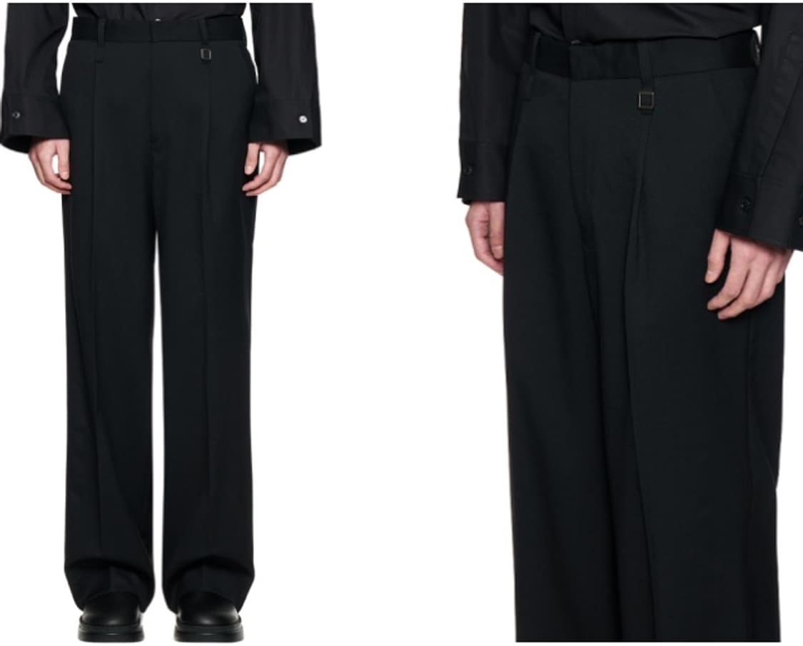 (새상품) 우영미 블랙 울 스트레이트 팬츠 상품이미지2