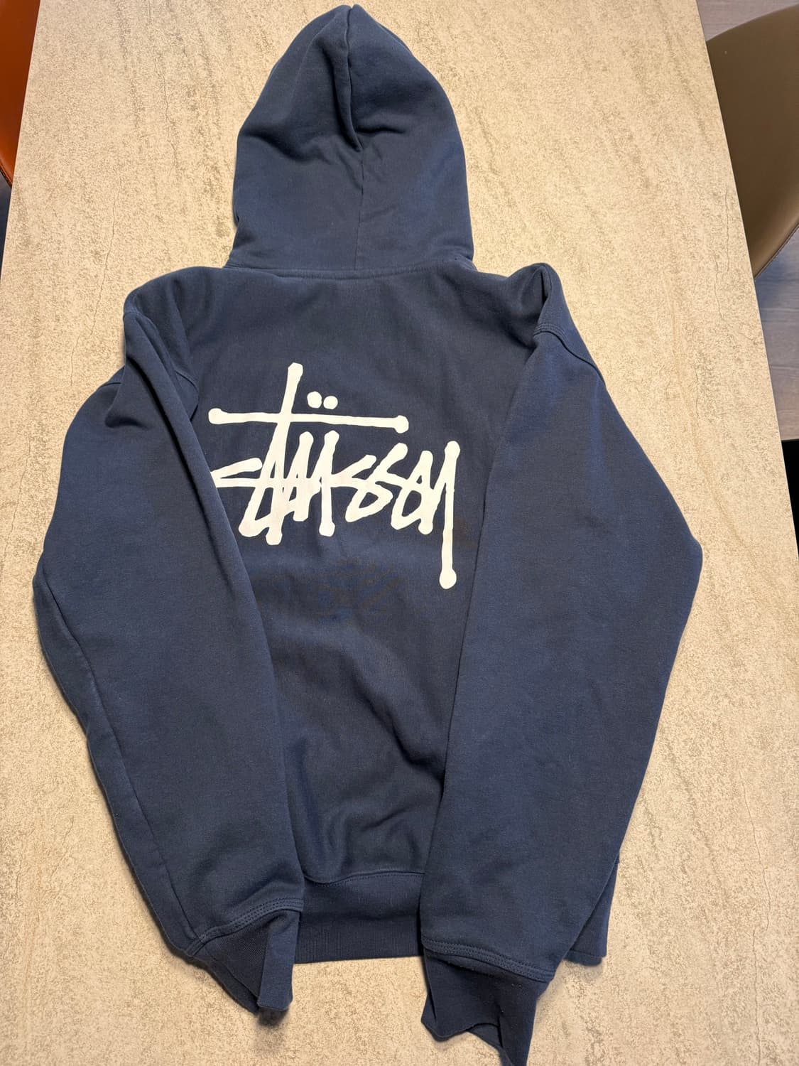 스투시 네이비 후디 L 상품이미지1