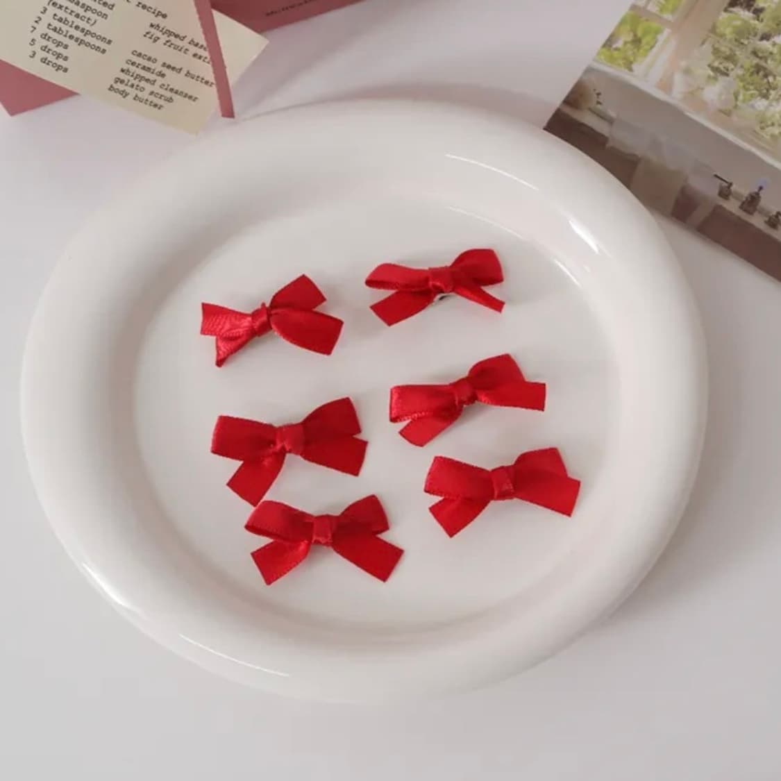 미니 레드 리본 제니 머리핀(6p)(⭐️새상품) 상품이미지3