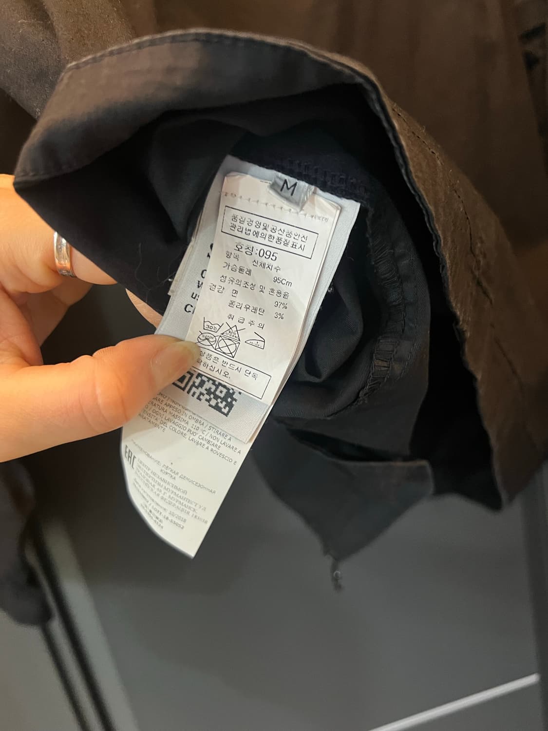 스톤아일랜드 오버셔츠 스트레치 코튼 블랙 M 상품이미지3