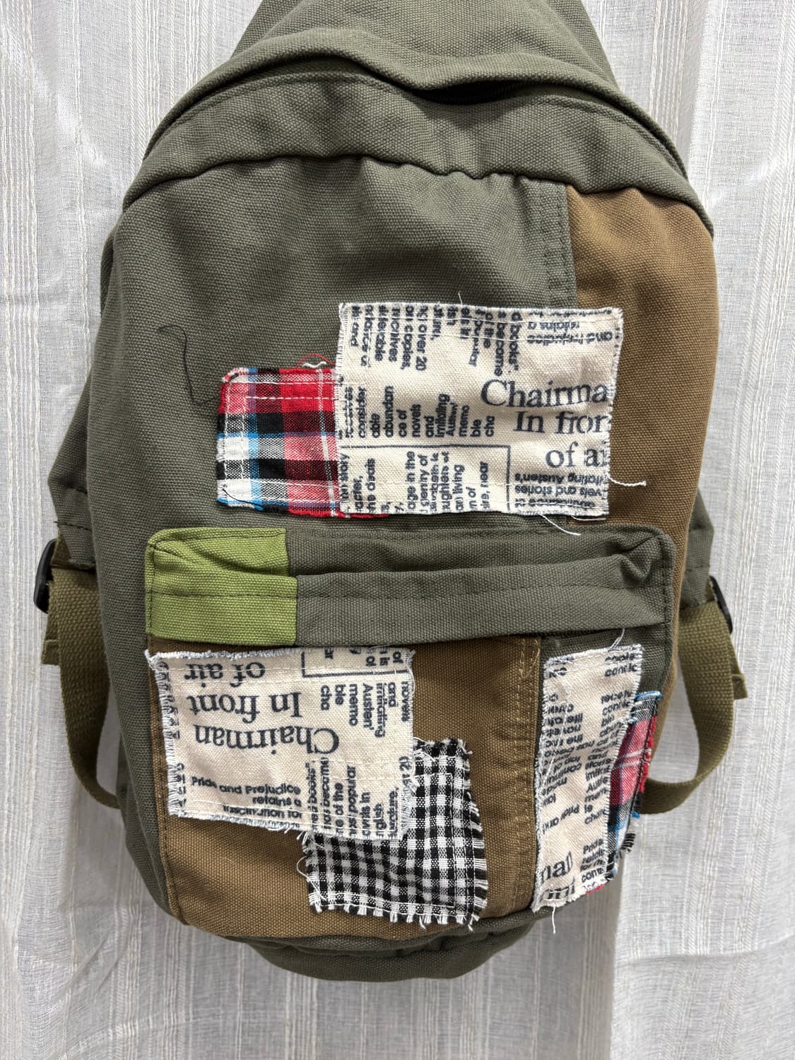 빈티지 커스텀 패치 백팩 가방 상품이미지3