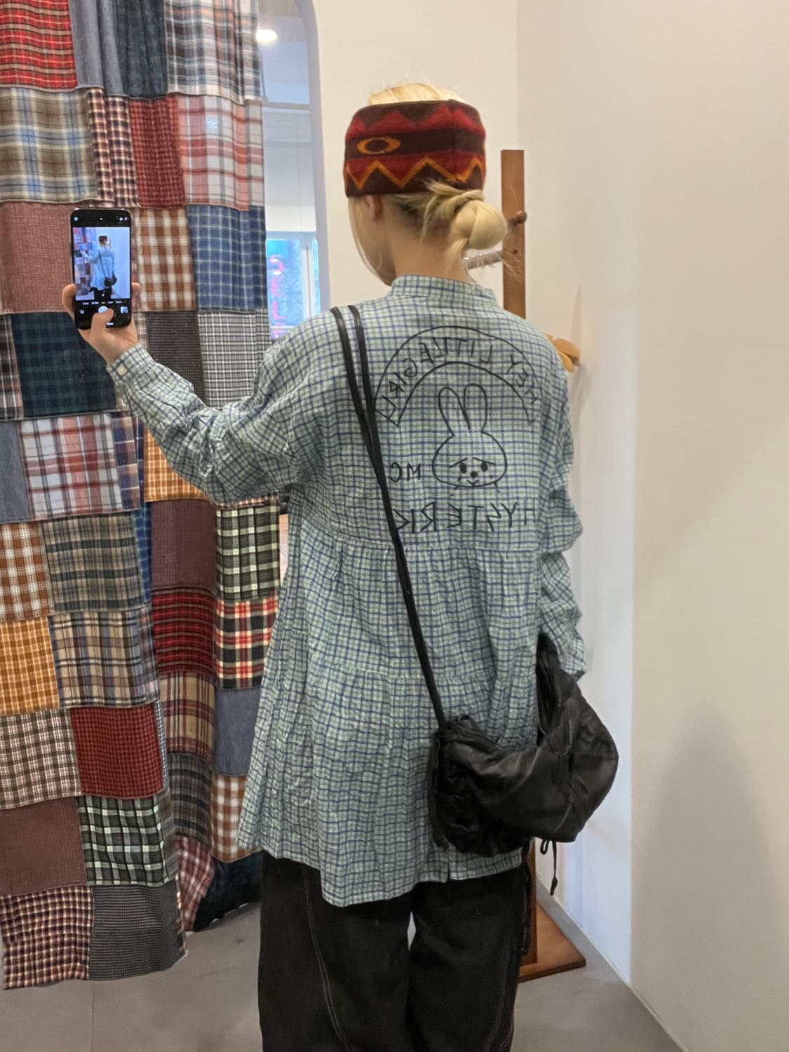 히스테릭글래머 스케치 민트 셔츠 드레스 상품이미지4