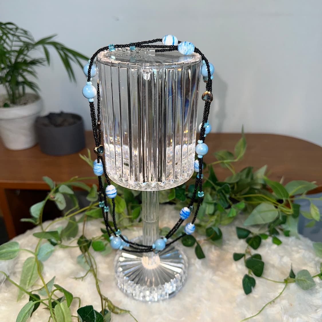 Blue oriental heart beads 목걸이 상품이미지1