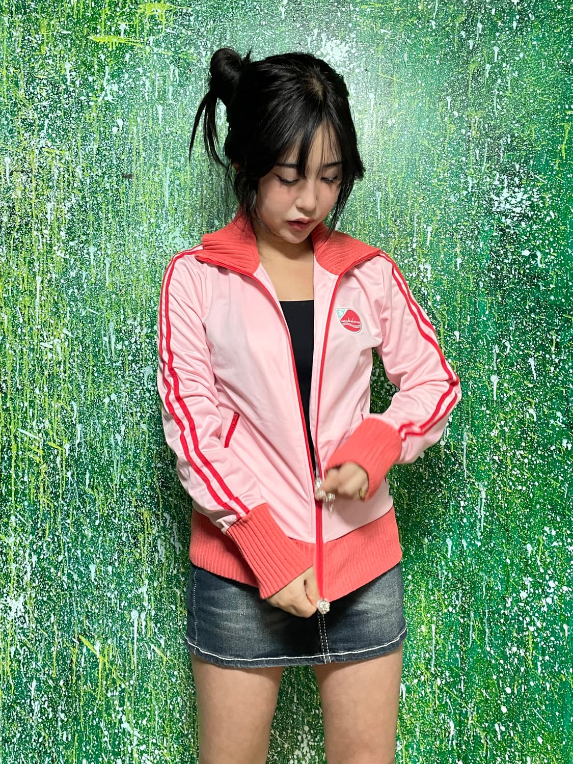 뉴발란스 y2k 핑크 레드 져지 트랙탑 95 상품이미지1