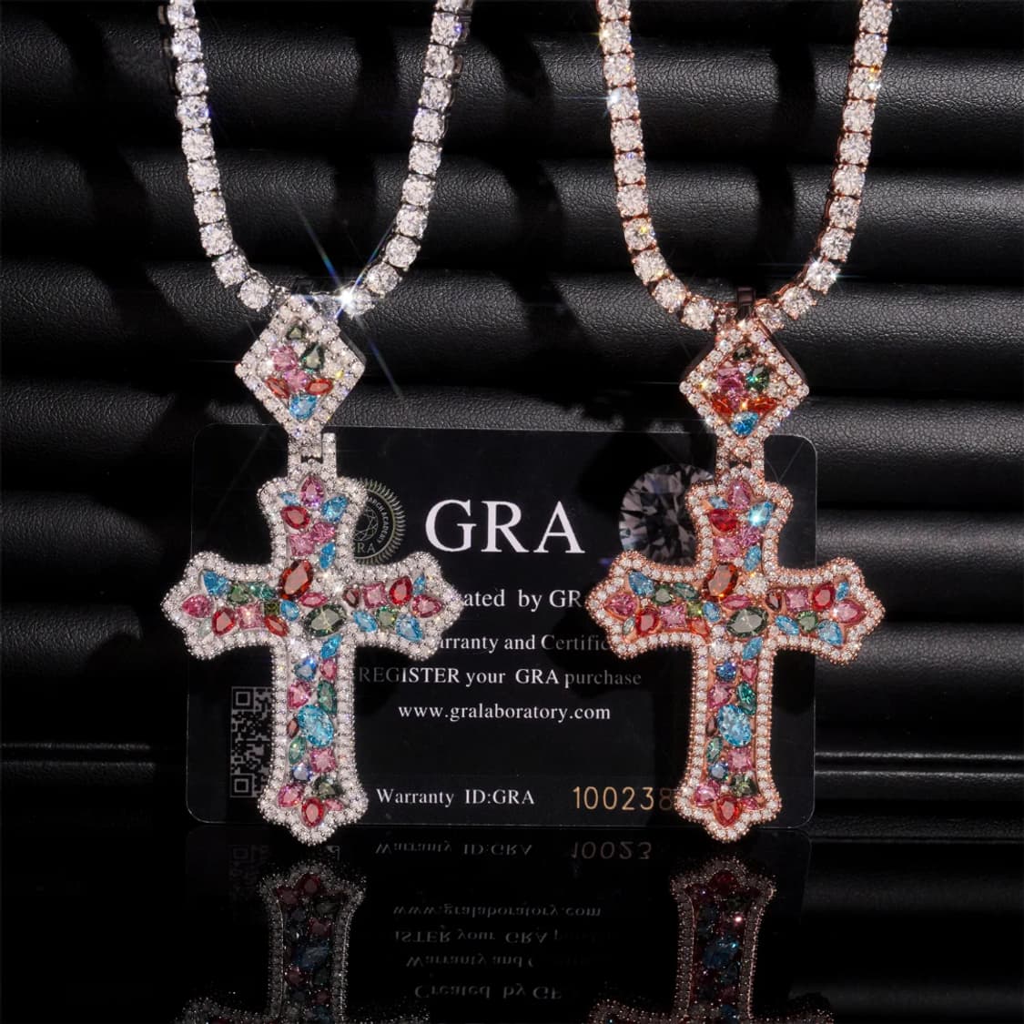 Oceanora 모아사나이트 크로스 펜던트 - 925 실버 상품이미지3