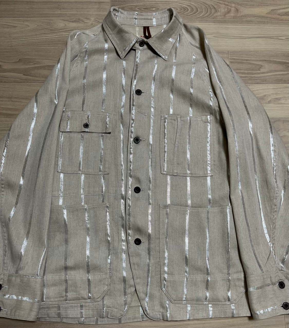 (KAPITAL)캐피탈 린넨 스트라이프 커버올 자켓 상품이미지2