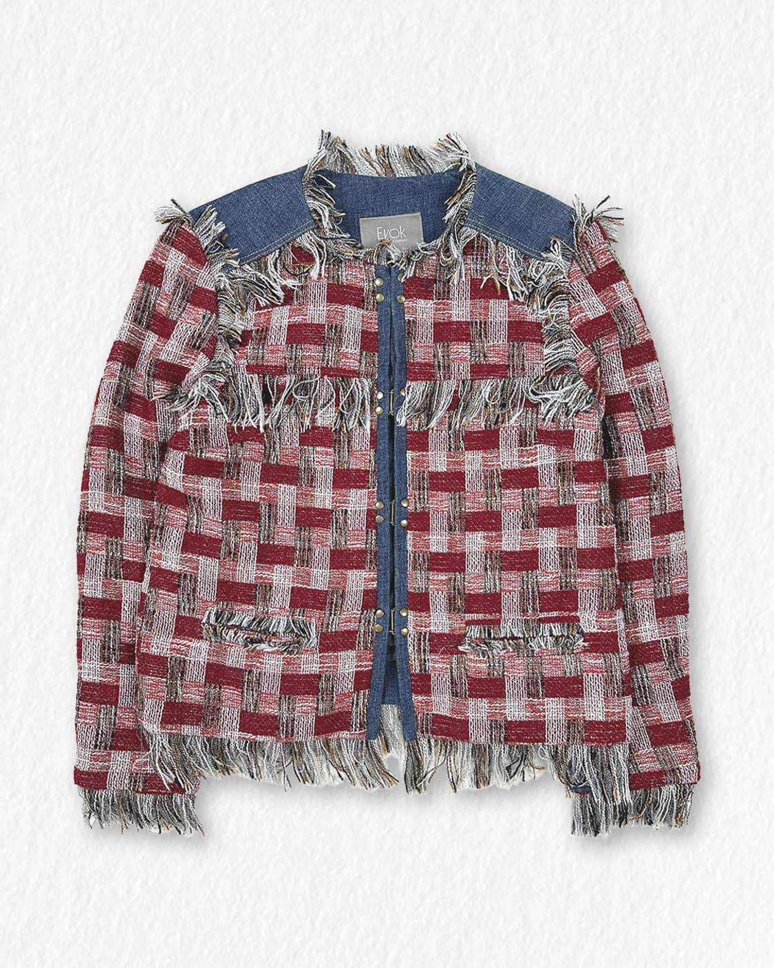 EVOK 트위드 데님 자켓 상품이미지1