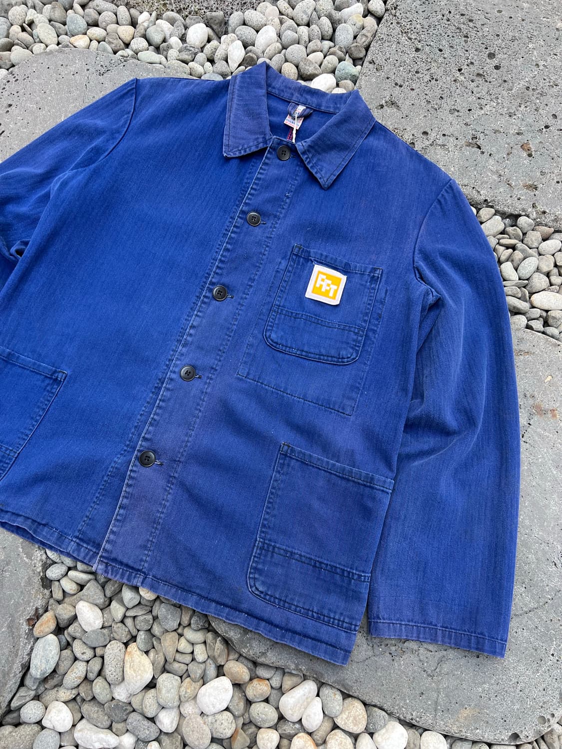 HARD FADED OLD VINTAGE HBT 헤링본트윌 프렌치워크자켓 상품이미지5