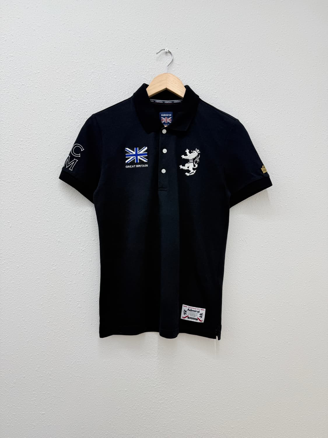 빈티지 Nicole Club for Men 블랙 자수 카라티 상품이미지3