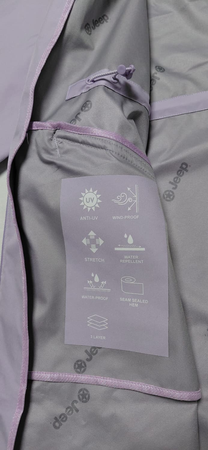 [Jeep/XL] 지프 여성 3레이어 기능성 롱 바람막이 자켓 (퍼플) 상품이미지7