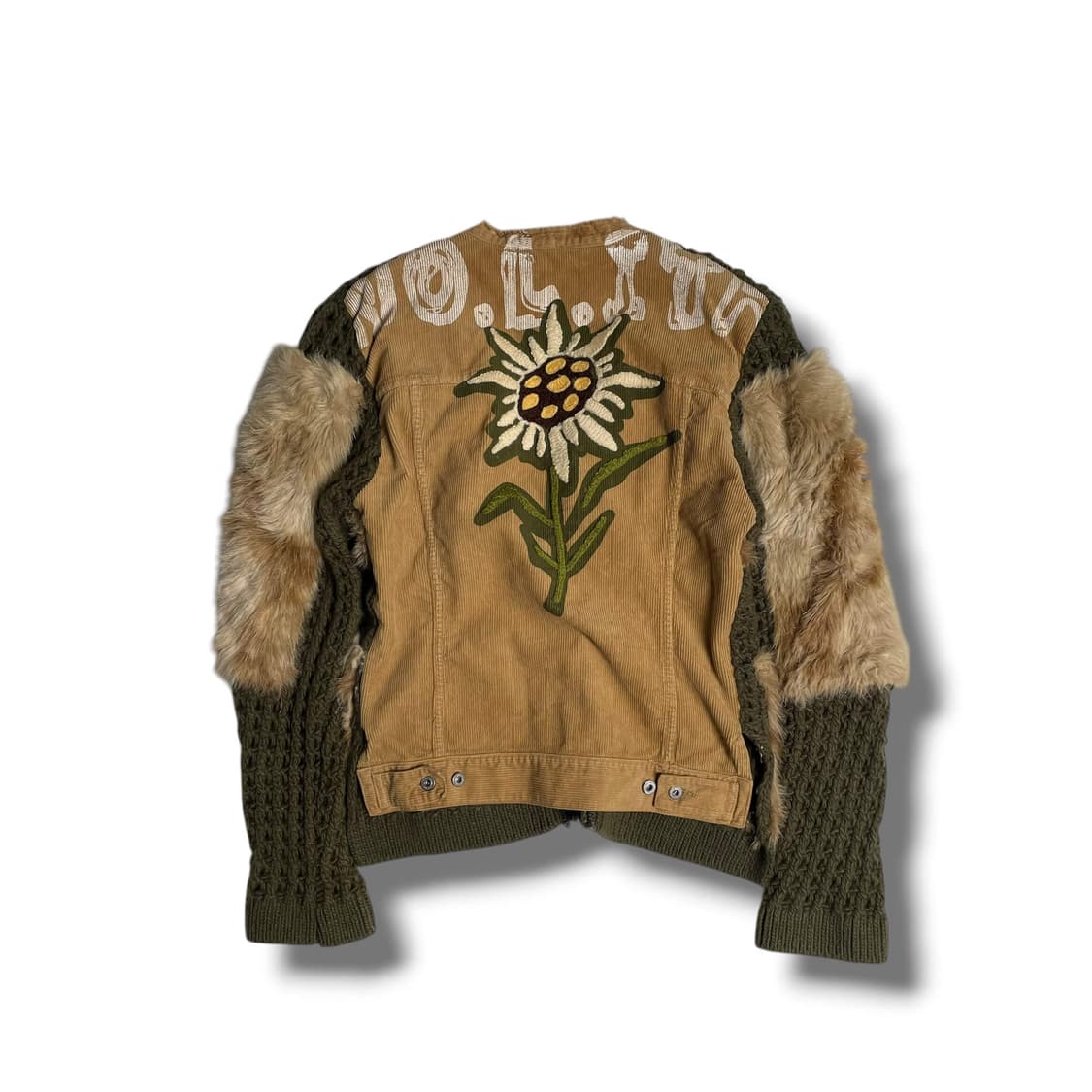 No.l.ita 해바라기 자수 울 블렌드 퍼 자켓 (italy)  상품이미지1