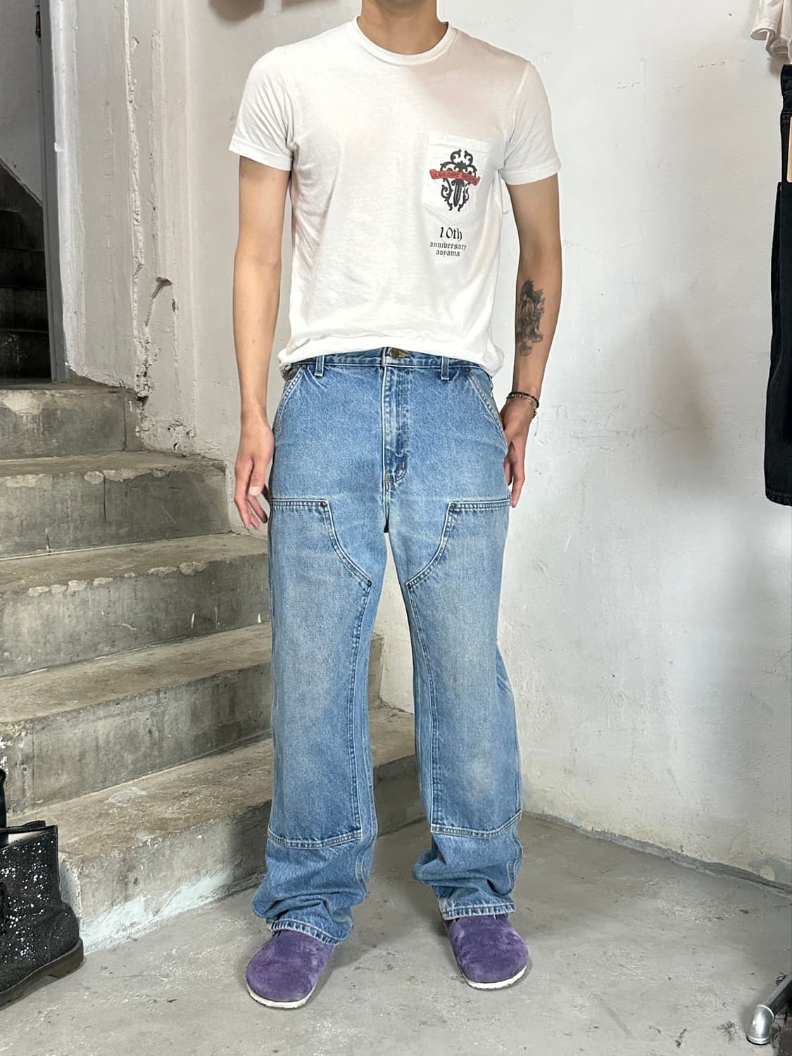 OG 칼하트 B73 더블니 팬츠 칼하트 데님 더블니 상품이미지2