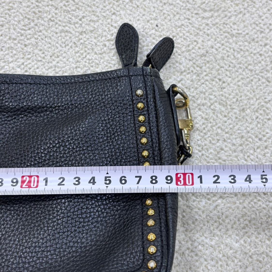 F 닥스 로고 포인트 가죽 숄더백 0407E2 상품이미지5