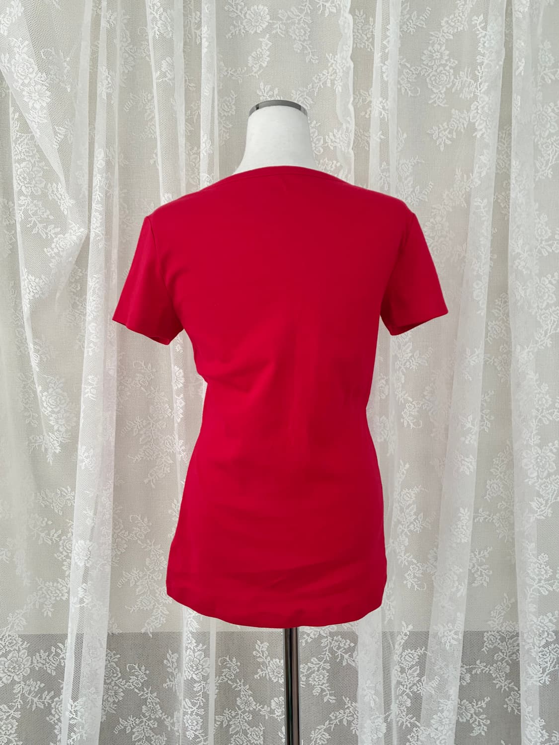 M) 새상품 타미힐피거 여성 반팔 티셔츠 레드 상품이미지3