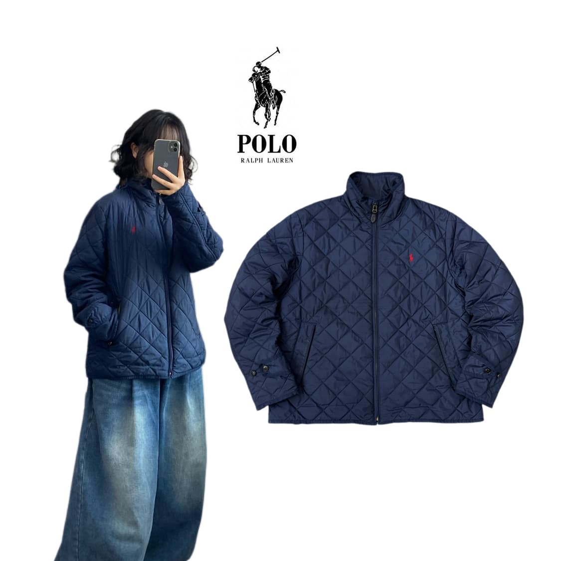 폴로 신형 포니 퀼팅 경량패딩 자켓 상품이미지1