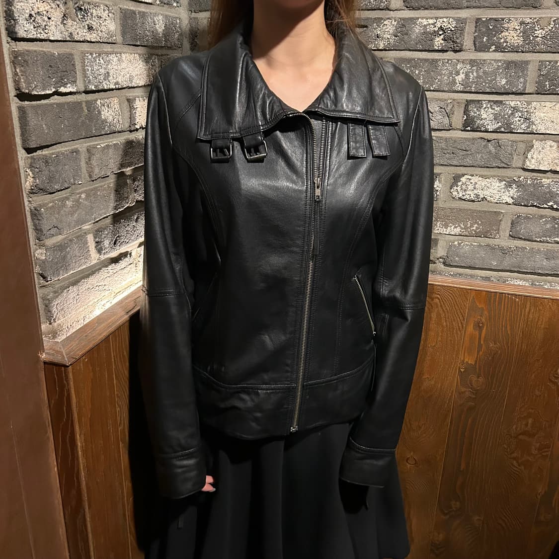 L) 캘빈클라인 양가죽 벨티드 레더 자켓 상품이미지8