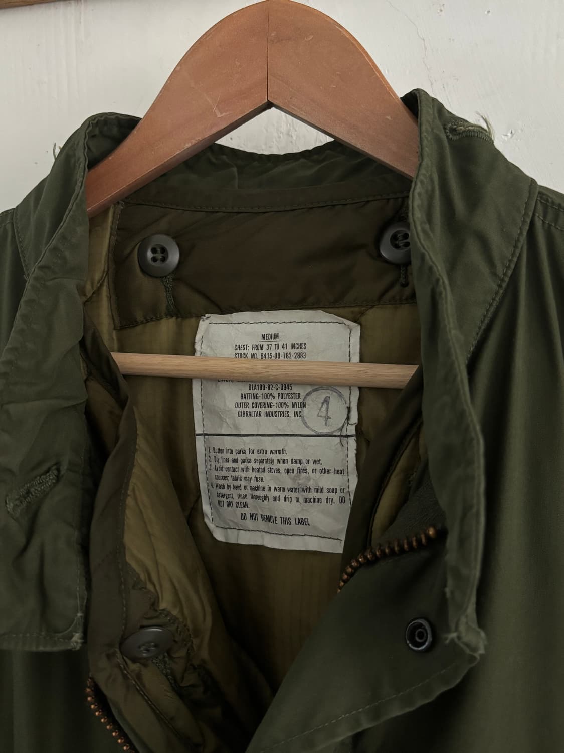 M-1965 오리지널 밀리터리 피쉬테일 파카  상품이미지5