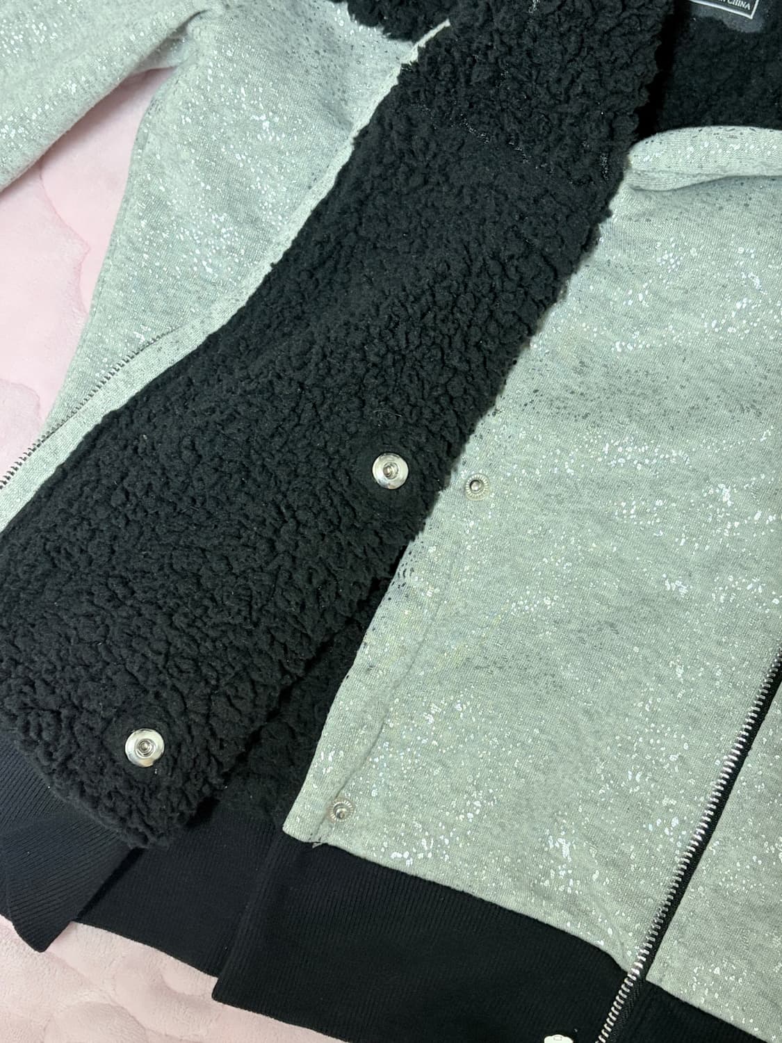 y2k 갸루깔 블랙 퍼 하이넥 집업 상품이미지7