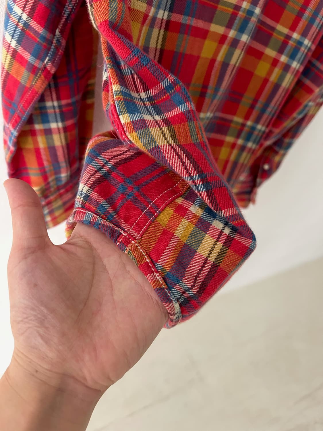 vtg Mark Strore Check Western Shirt. 상품이미지8