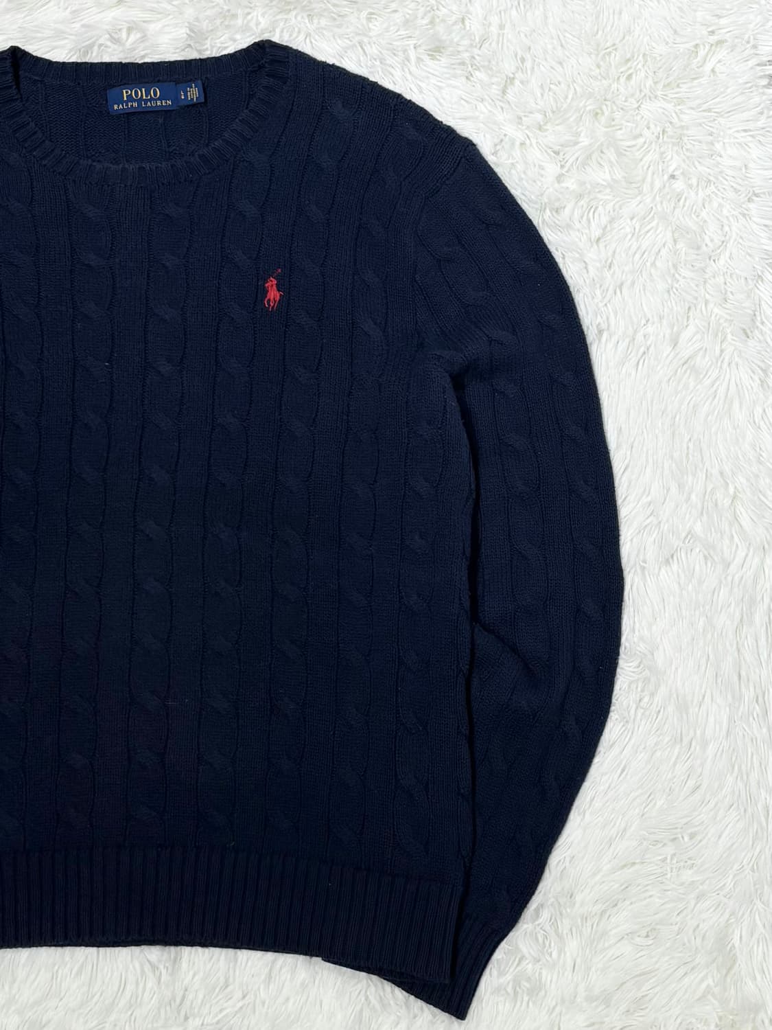 폴로 랄프로렌 네이비 포니 케이블 니트 상품이미지6