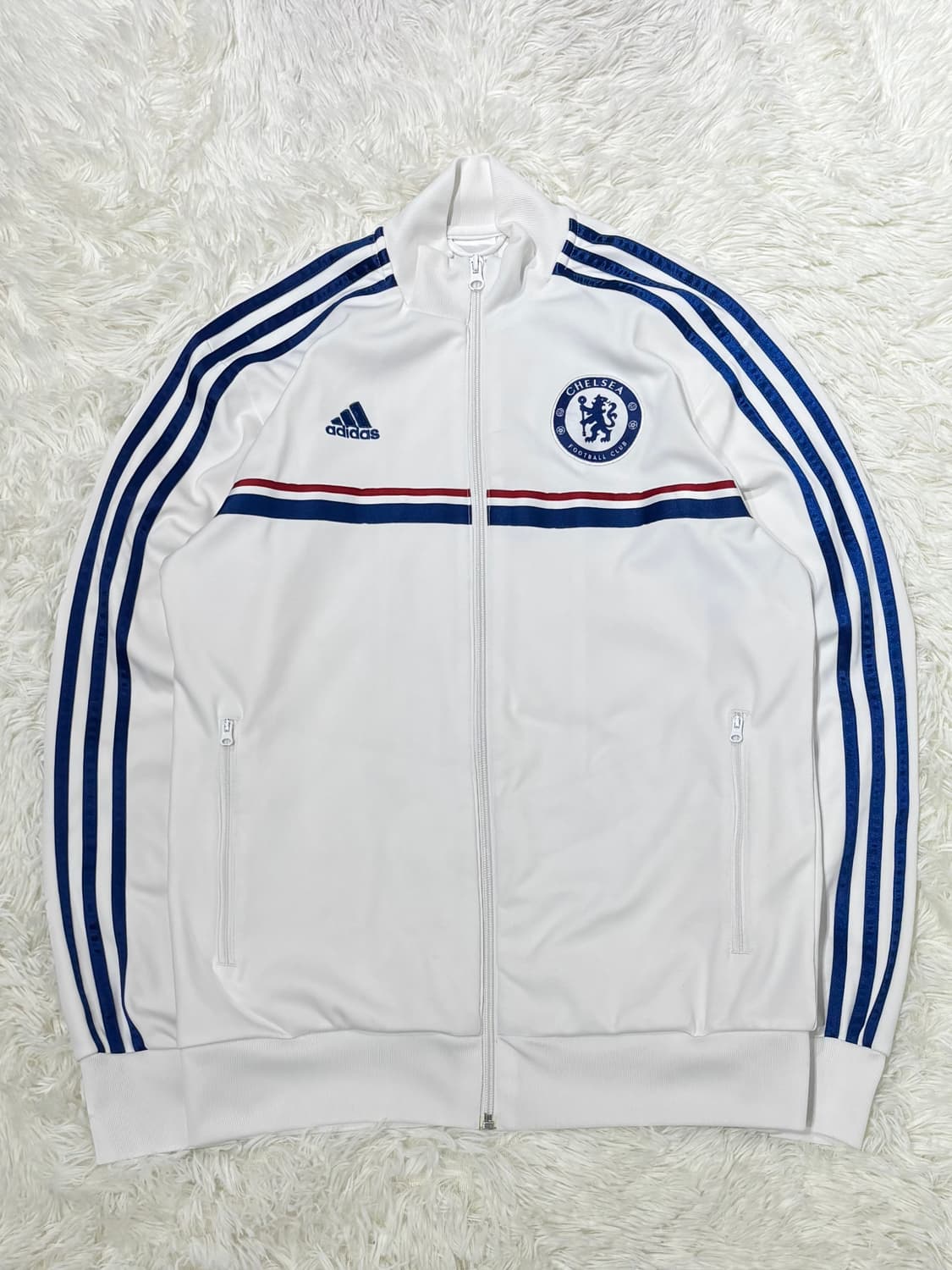 아디다스 스몰로고 첼시 화이트 트랙탑 상품이미지4