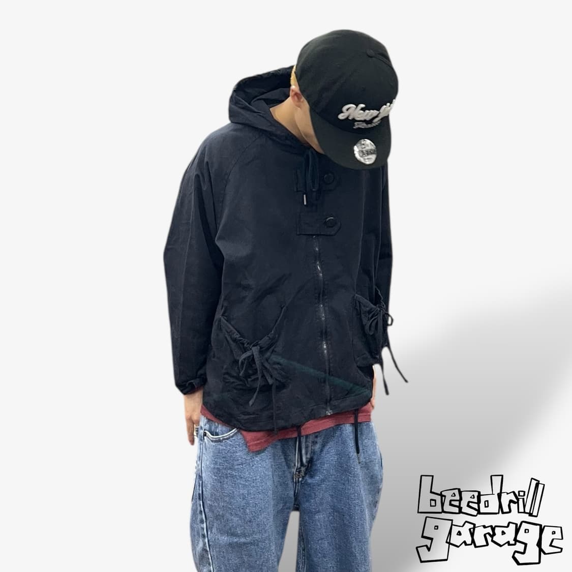 바온 BAON 리본 포켓 후드 자켓 상품이미지1