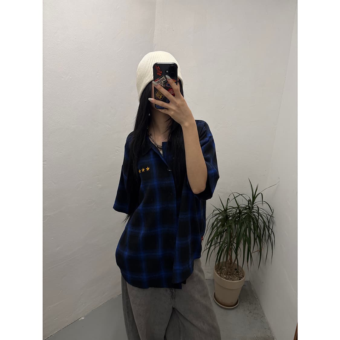 WHO'S WHO gallery Star Embroidered Shirt 상품이미지3