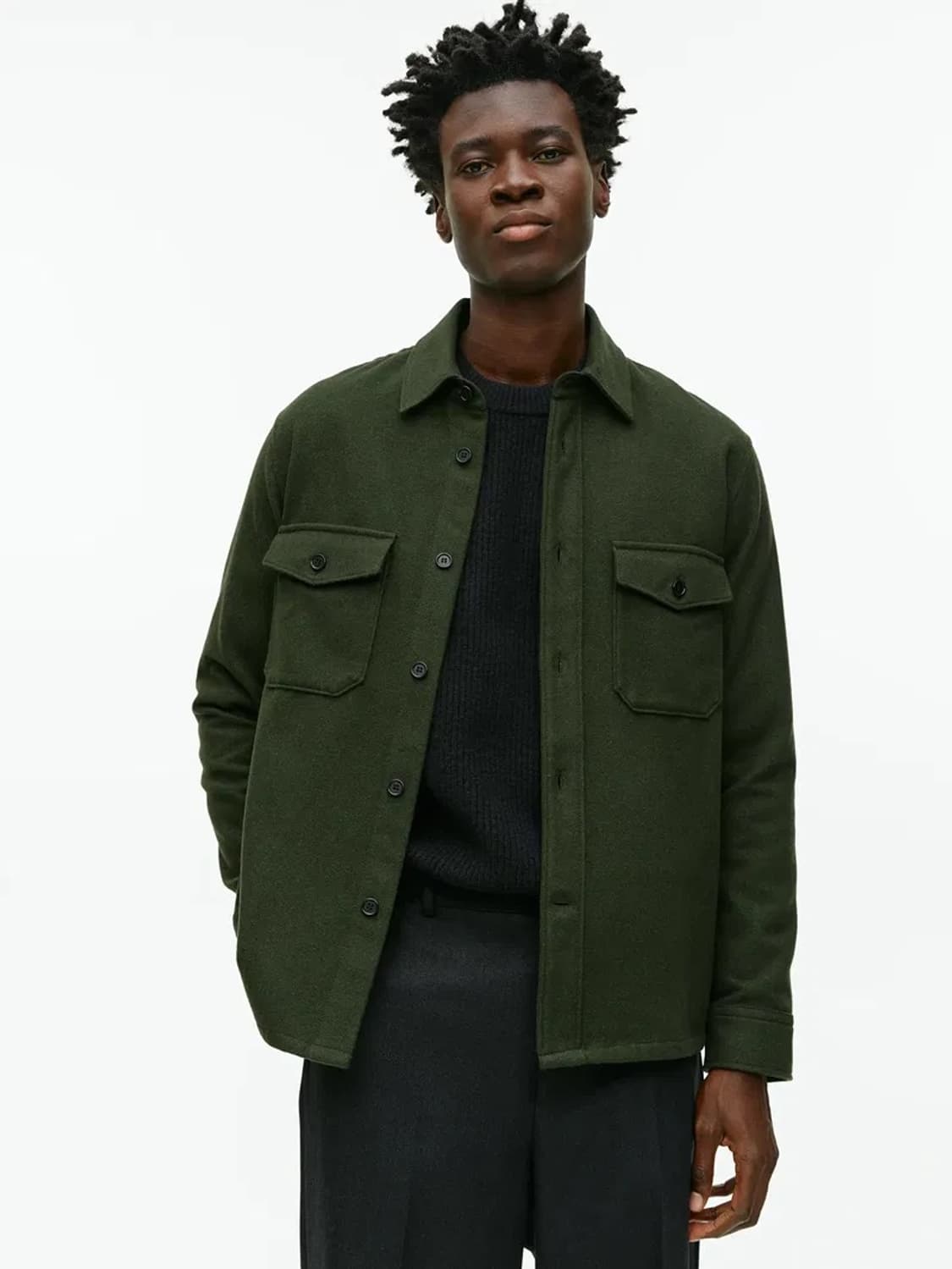 [아르켓] 울 오버셔츠 /한번착용 상품이미지2