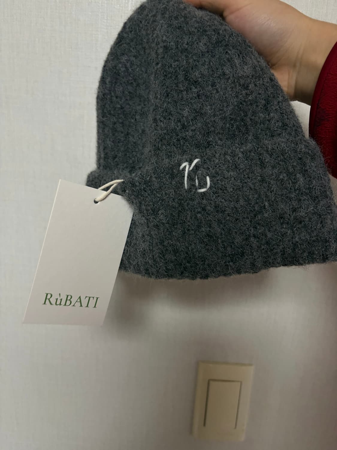 루바티 핸드스티치 비니 챠콜 상품이미지3