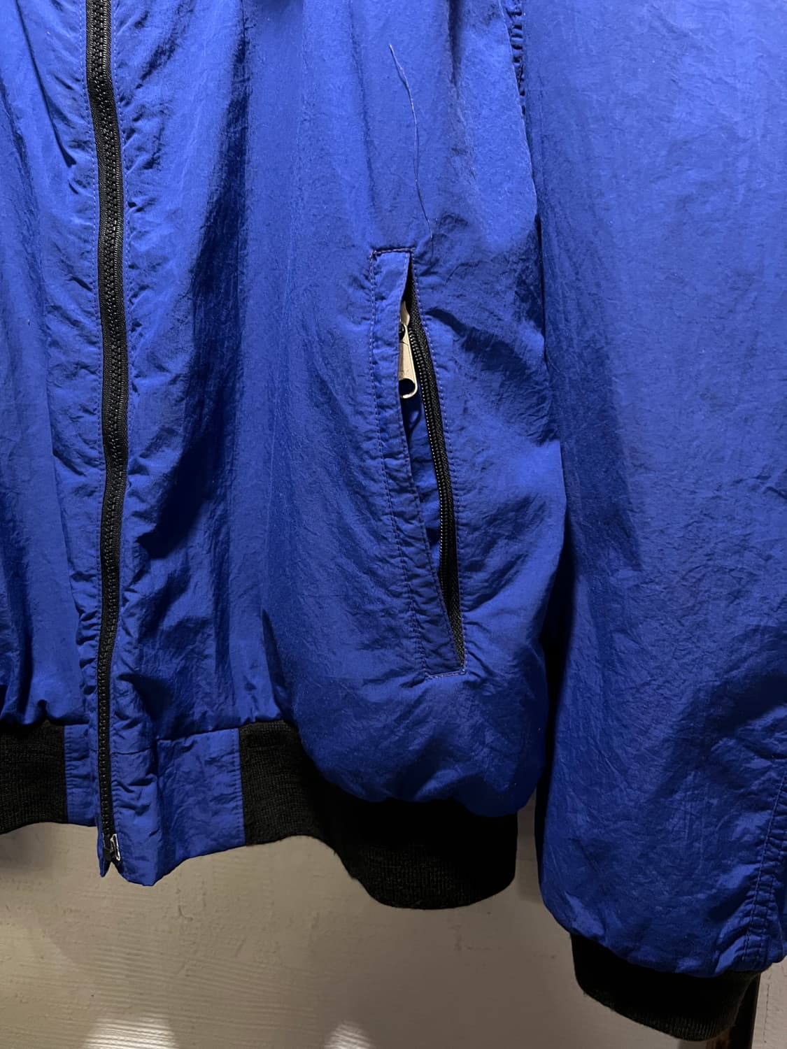 [L]90's 노스페이스 Made in USA 블루 나일론 웜업 자켓 상품이미지4