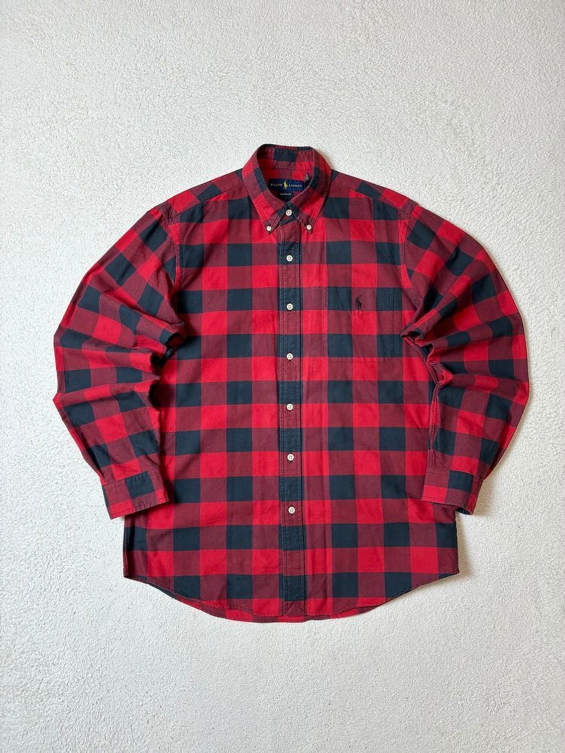 폴로 랄프로렌 깅엄 체크 로고 옥스퍼드 셔츠 PN7240 상품이미지1