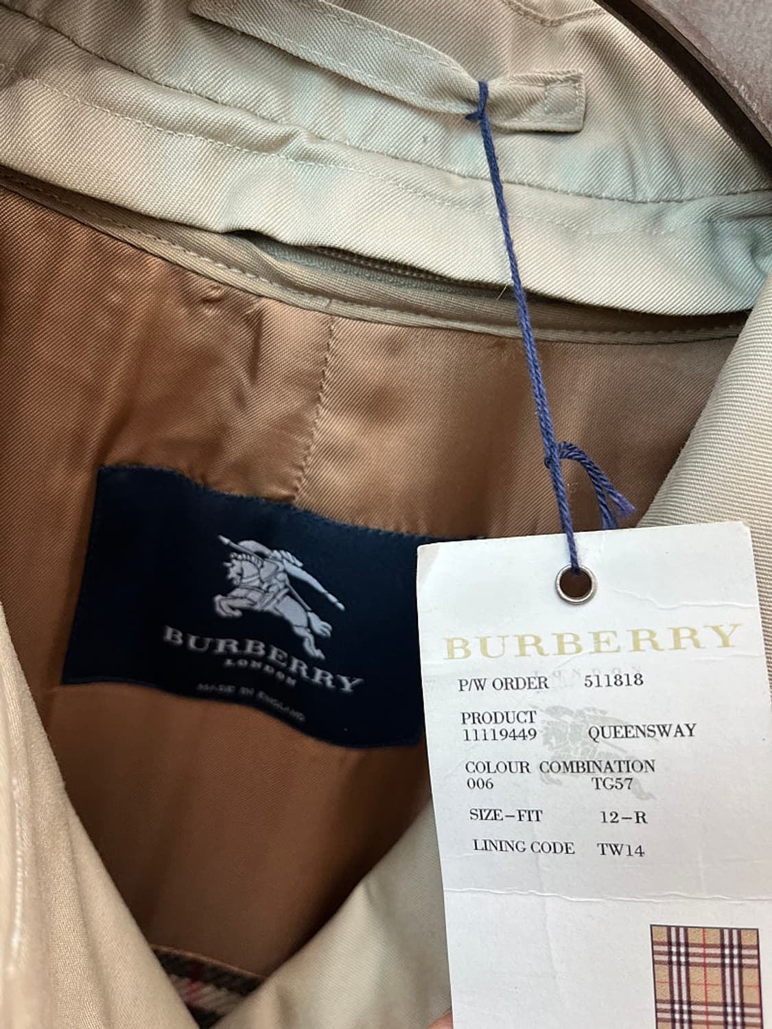 여) 버버리 개버딘 내피코트  상품이미지3