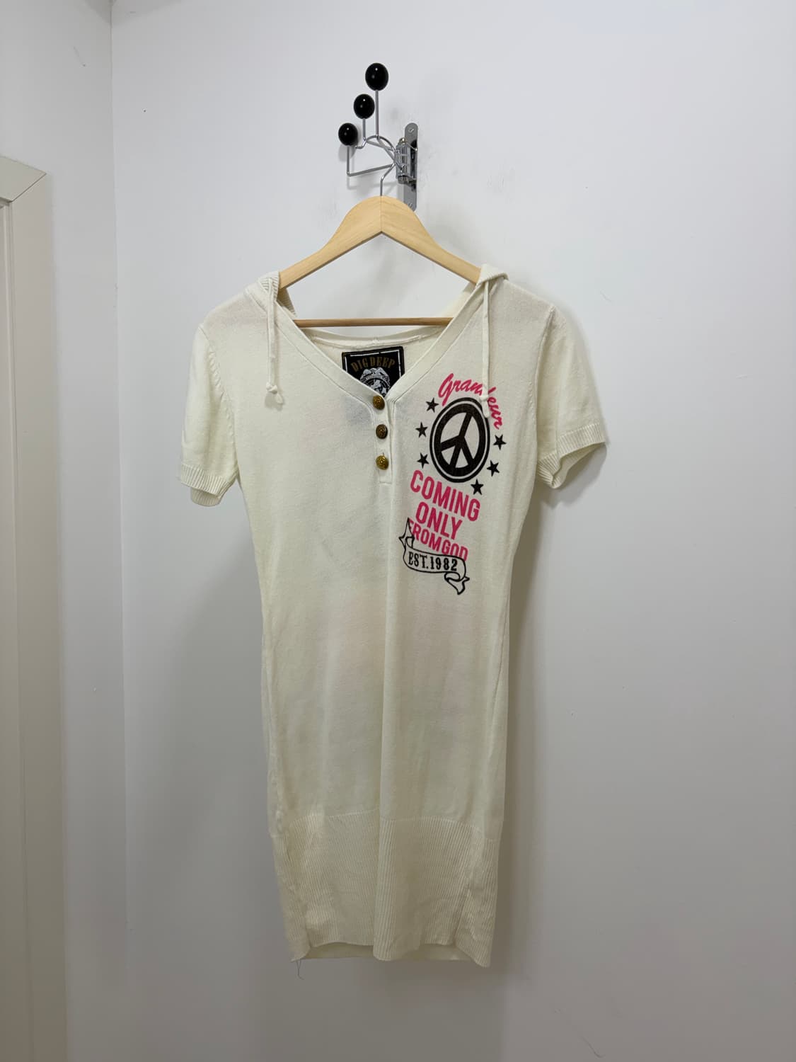 DIG DEEP 디그 딥 갸루 후드 반팔 원피스 상품이미지4