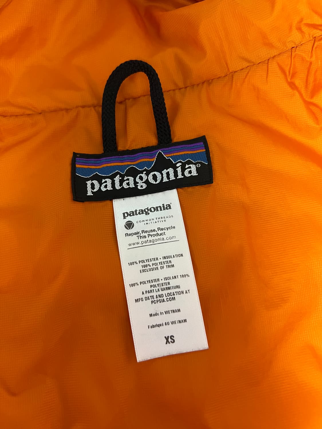 파타고니아 다스파카 오렌지망고 xs 상품이미지3