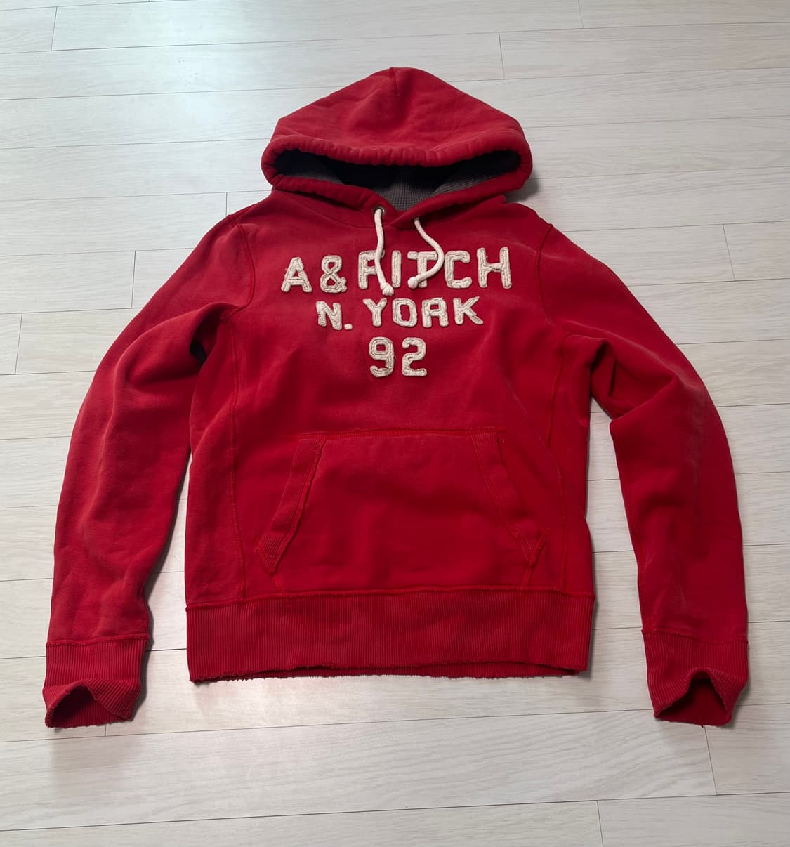 아베크롬비 후드 y2k 레드 L    남녀공용 상품이미지2