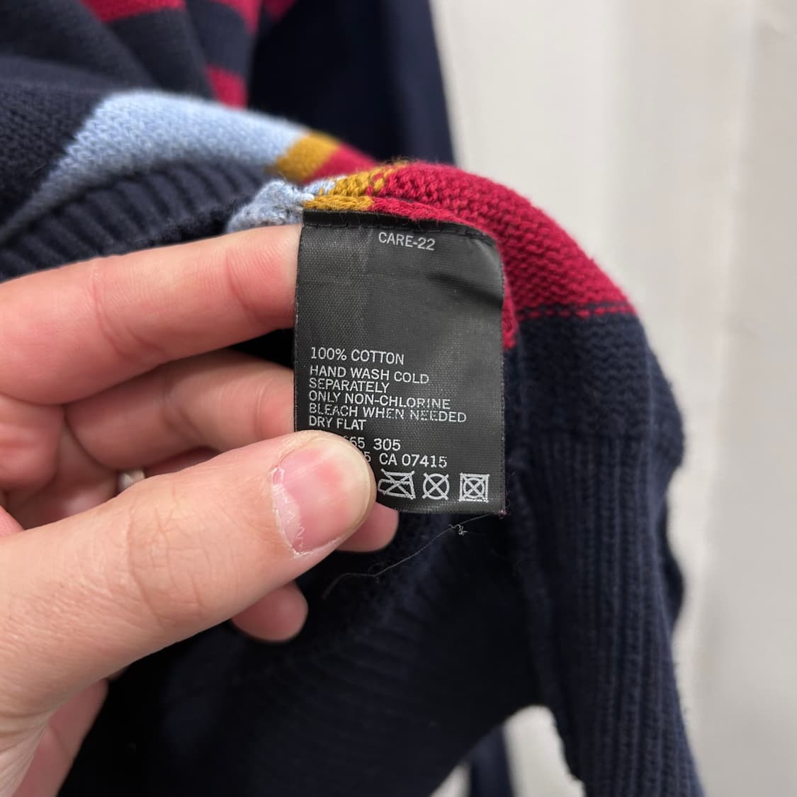 노티카 헤비 짜임 멀티 스트라이프 라운드 니트 상품이미지4