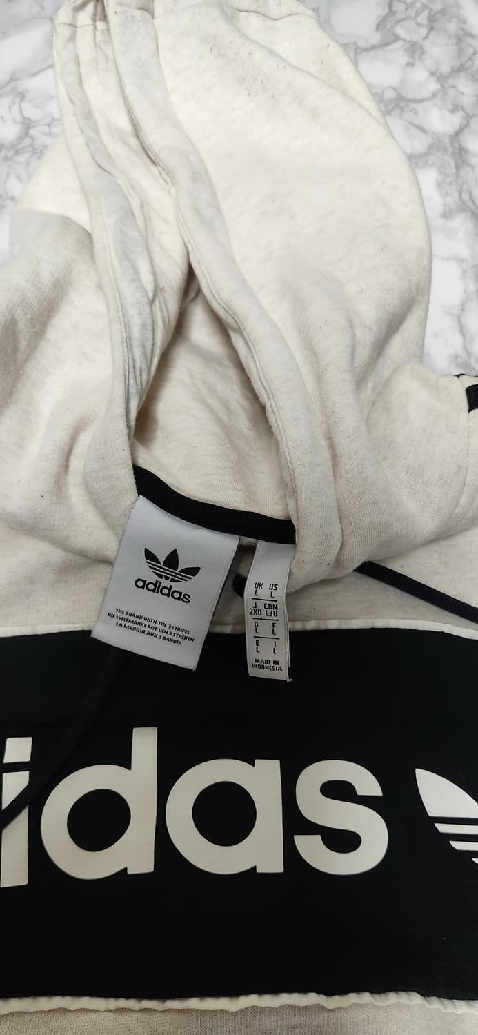 아디다스 삼선 빅로고 오버핏 후드티 상품이미지5
