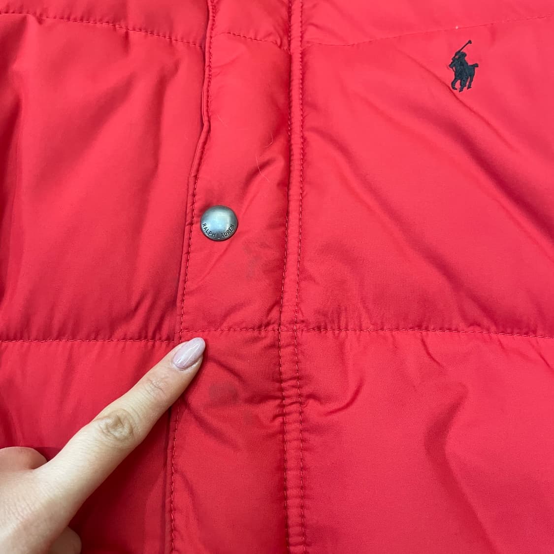 폴로 랄프로렌 레드 푸퍼 다운 후드 패딩 점퍼 XL 상품이미지7