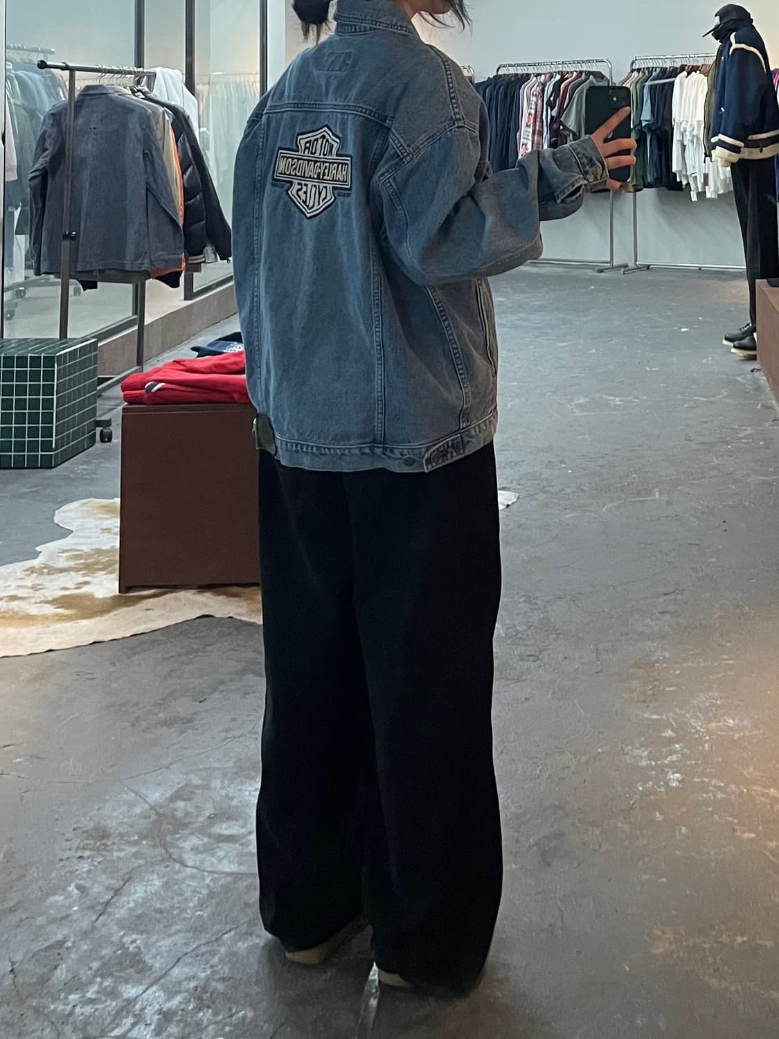 할리데이비슨 자수로고 데님 트러커 자켓 H2198 상품이미지2