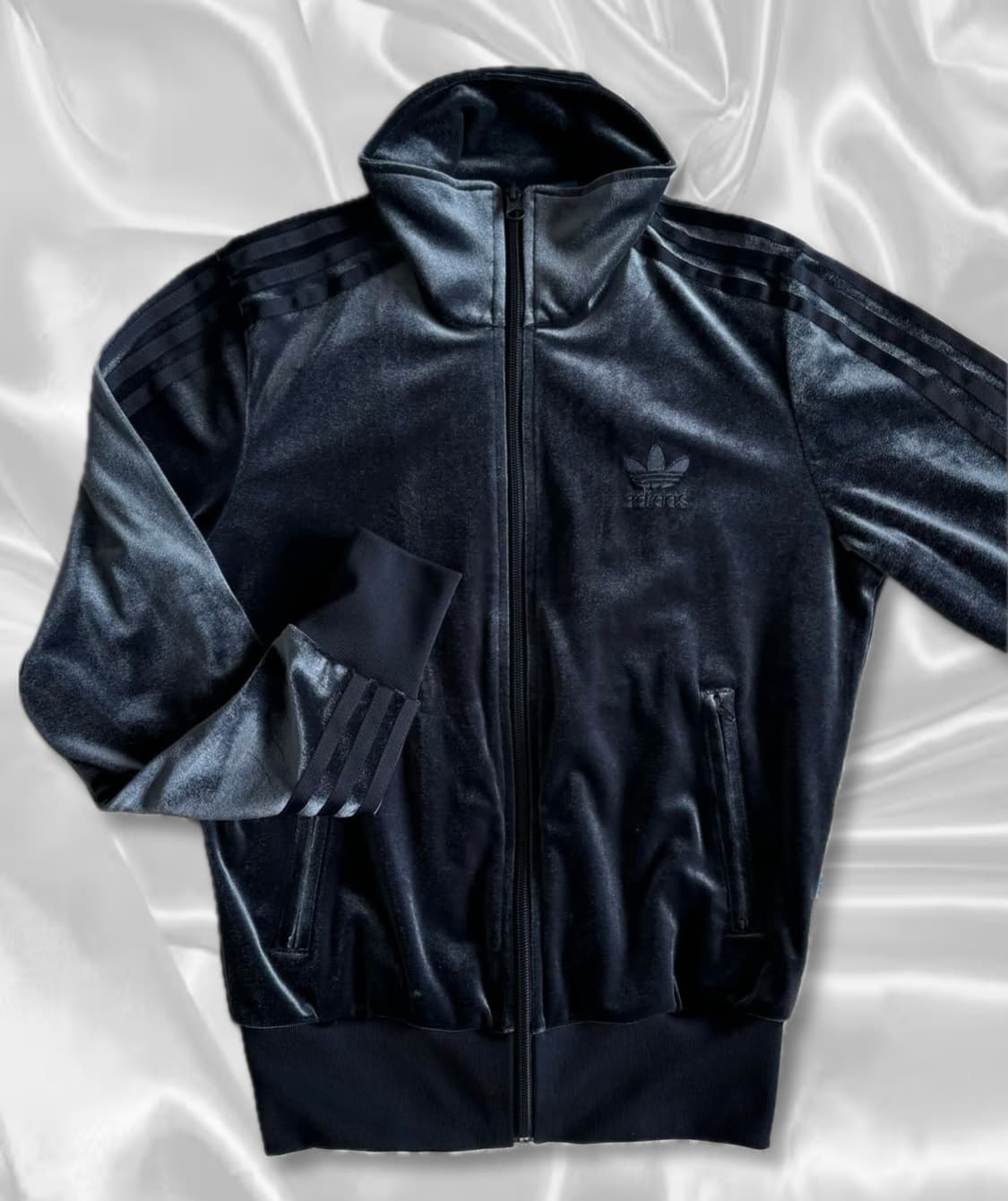 아디다스 럭셔리벨루어 져지 네이비 상품이미지3