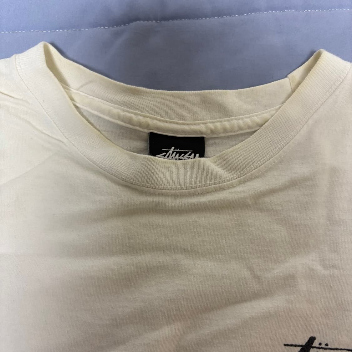 스투시 스컬 & 본즈 피그먼트 다이드 티셔츠 내츄럴 상품이미지4